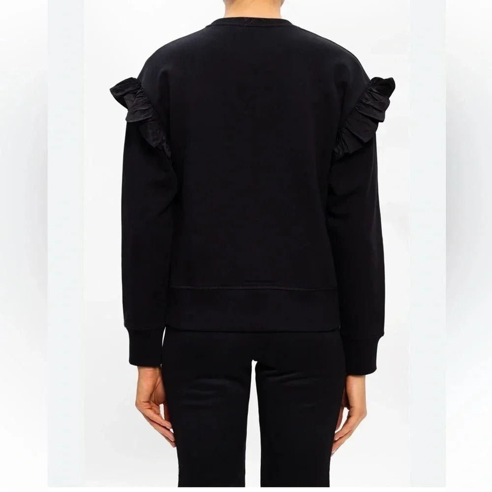 KENZO Black Crewneck with Logo Embroidery - Size S; Like New - Picture 8 of 10